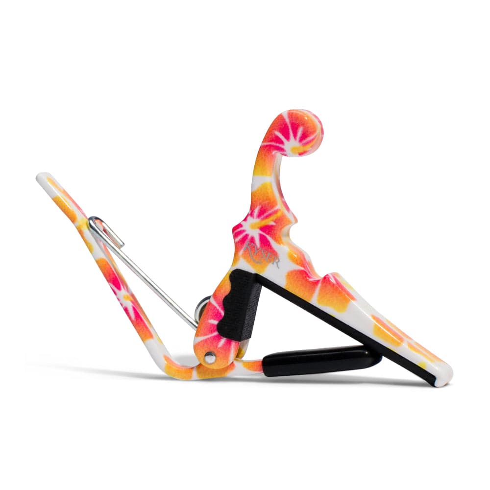 Kyser Quick-Change Capo for Ukuleles Pastel Hibiscus Accessories / Capos