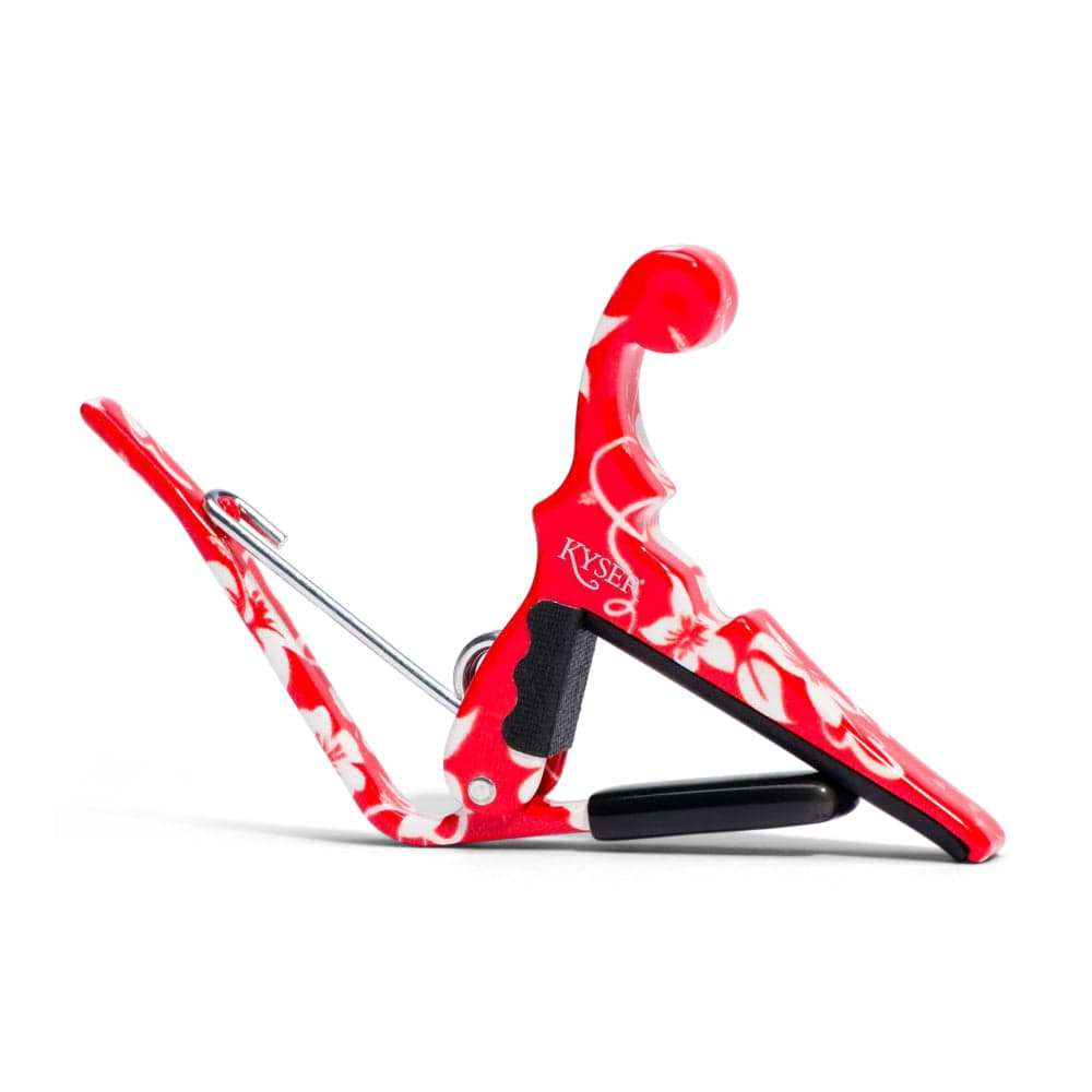 Kyser Quick-Change Capo for Ukuleles Red Hibiscus Accessories / Capos