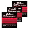 La Bella 760FL Deep Talkin Bass Stainless Steel Flat Wound Light 43-104 3 Pack Bundle Accessories / Strings / Bass Strings