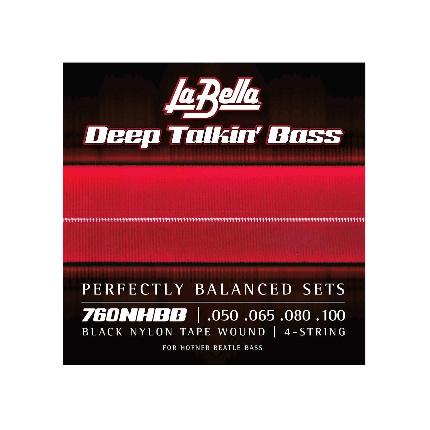 La Bella Beatle Bass Black Nylon Tape Wound Strings 50-100 Accessories / Strings / Bass Strings