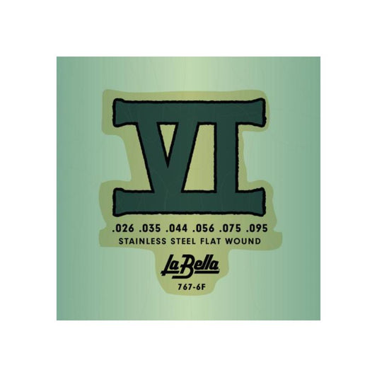 La Bella 767-6F Deep Talkin Bass Flat Wound Bass VI Strings 26-95 Accessories / Strings / Guitar Strings