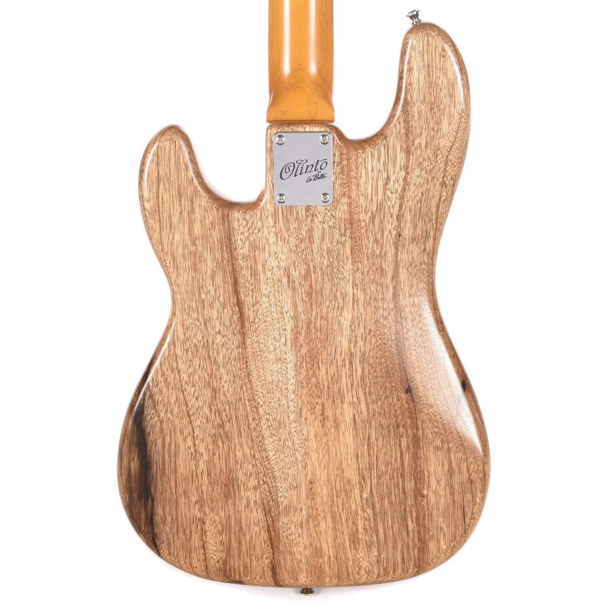 La Bella Olinto Black Limba Bass Transparent Matte w/Gold Anodized Pickguard Bass Guitars / 4-String