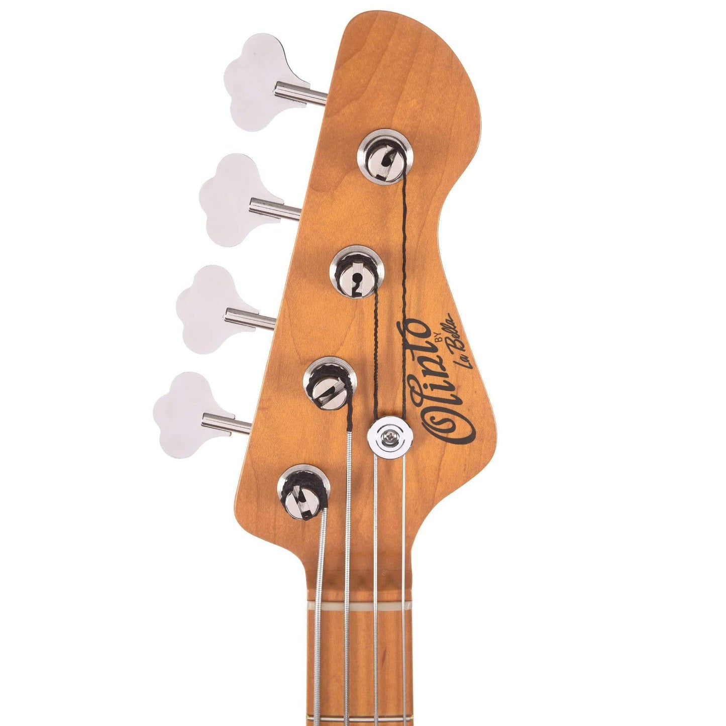 La Bella Olinto Black Limba Bass Transparent Matte w/Gold Anodized Pickguard Bass Guitars / 4-String