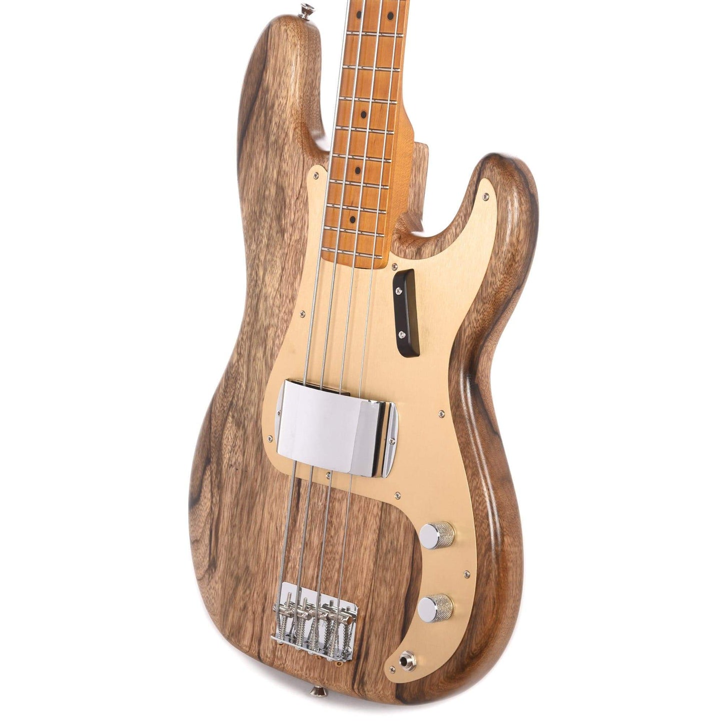 La Bella Olinto Black Limba Bass Transparent Matte w/Gold Anodized Pickguard Bass Guitars / 4-String