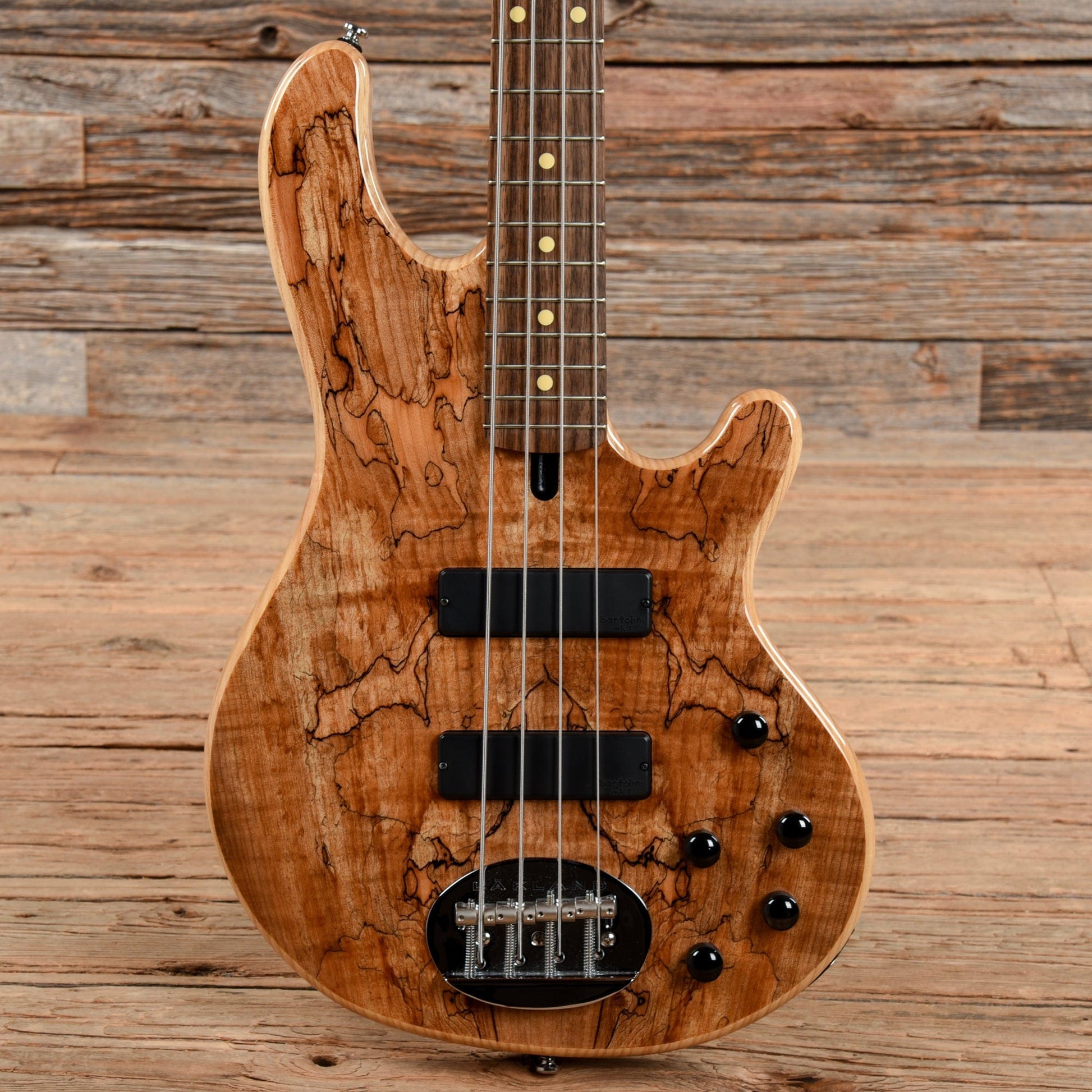 Lakland Skyline 44-01 Spalted Deluxe Natural Bass Guitars / 4-String