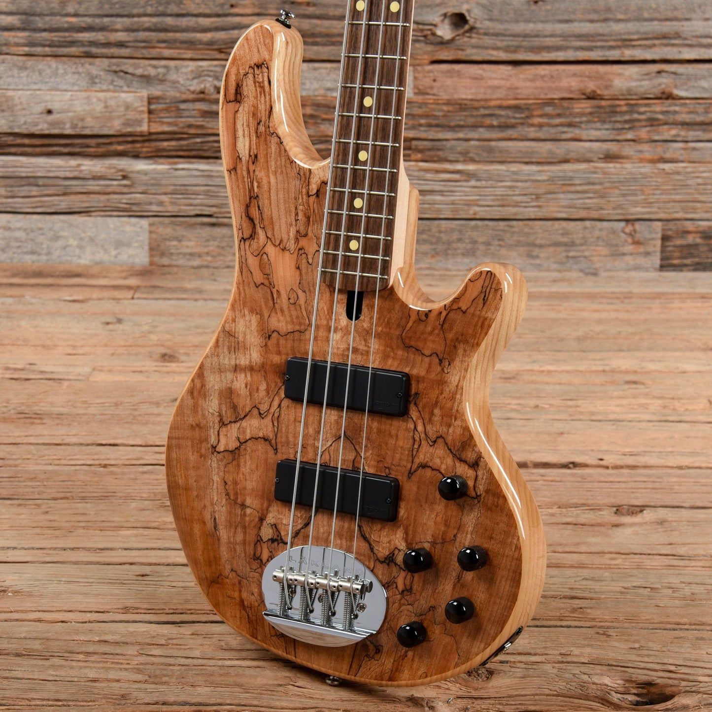 Lakland Skyline 44-01 Spalted Deluxe Natural Bass Guitars / 4-String