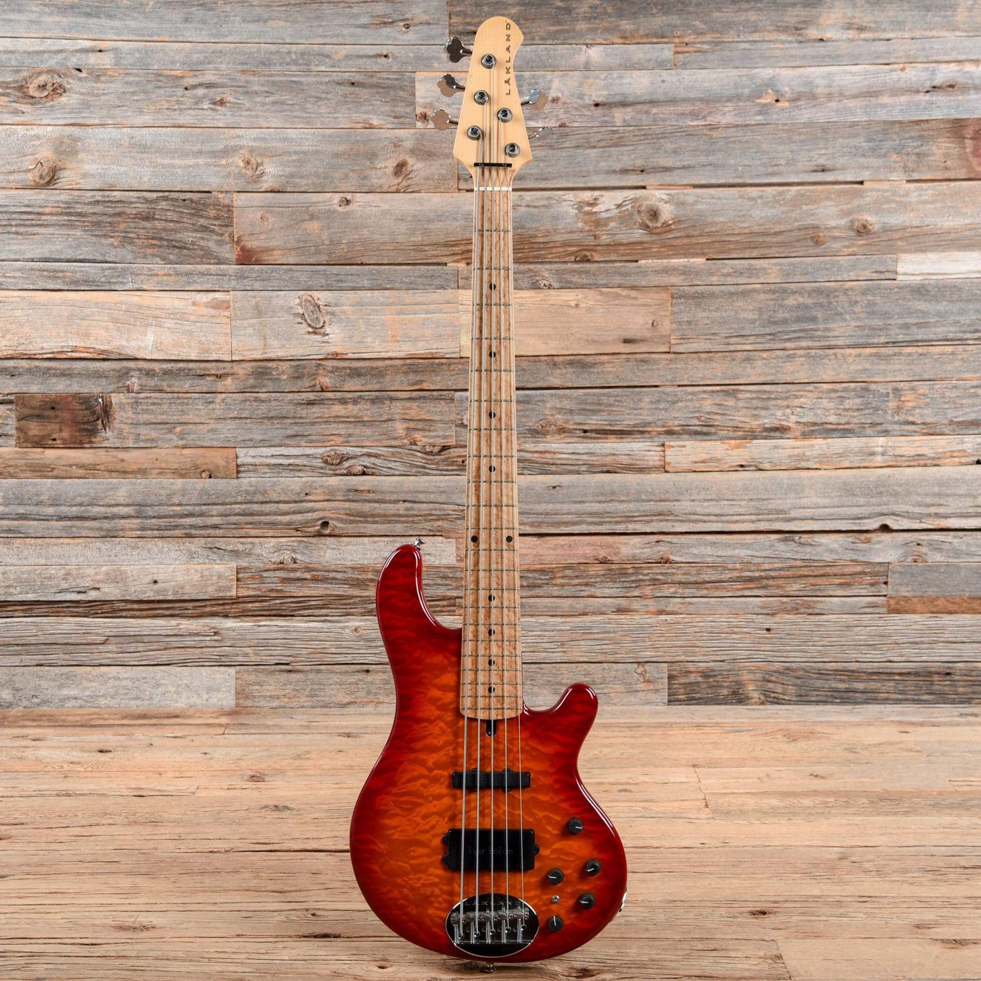 Lakland 55-02 Deluxe Cherry Sunburst Bass Guitars / 5-String or More