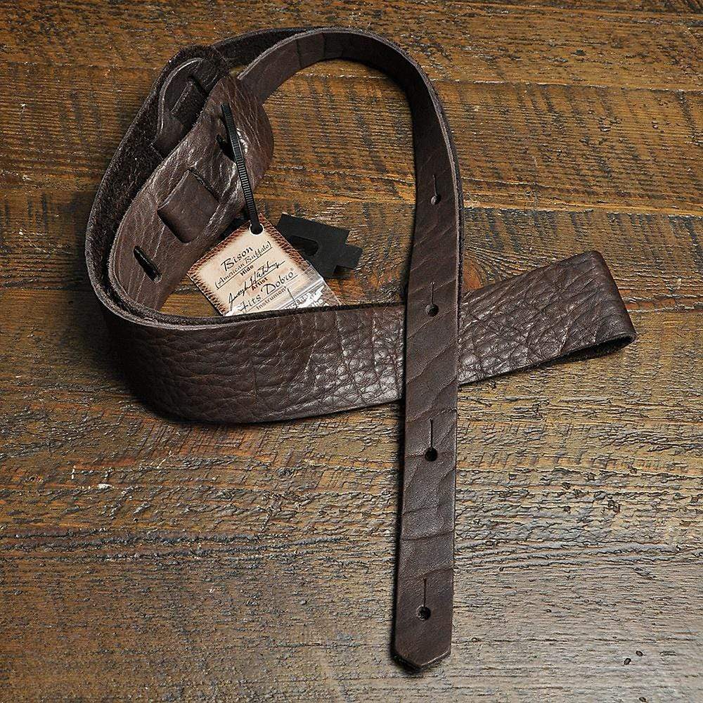 Lakota Leathers Dobro Guitar Strap 2 Inch Mahogany Accessories / Straps