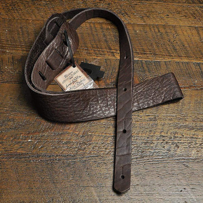 Lakota Leathers Dobro Guitar Strap 2 Inch Mahogany Accessories / Straps
