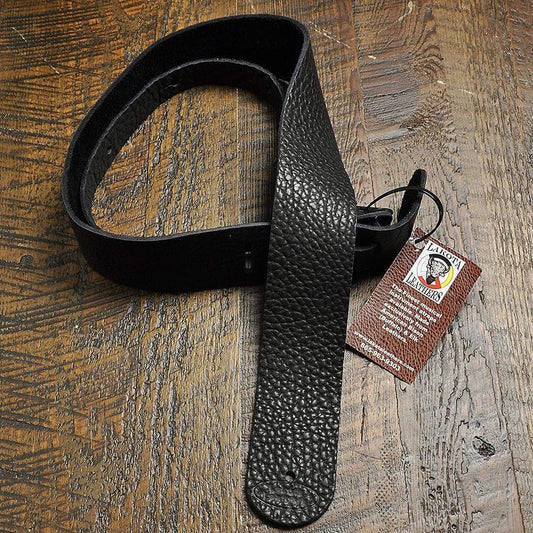 Lakota Leathers Guitar Strap 2 Inch Black Accessories / Straps