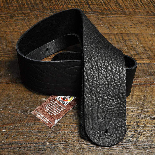 Lakota Leathers Guitar Strap 3 Inch Black Accessories / Straps