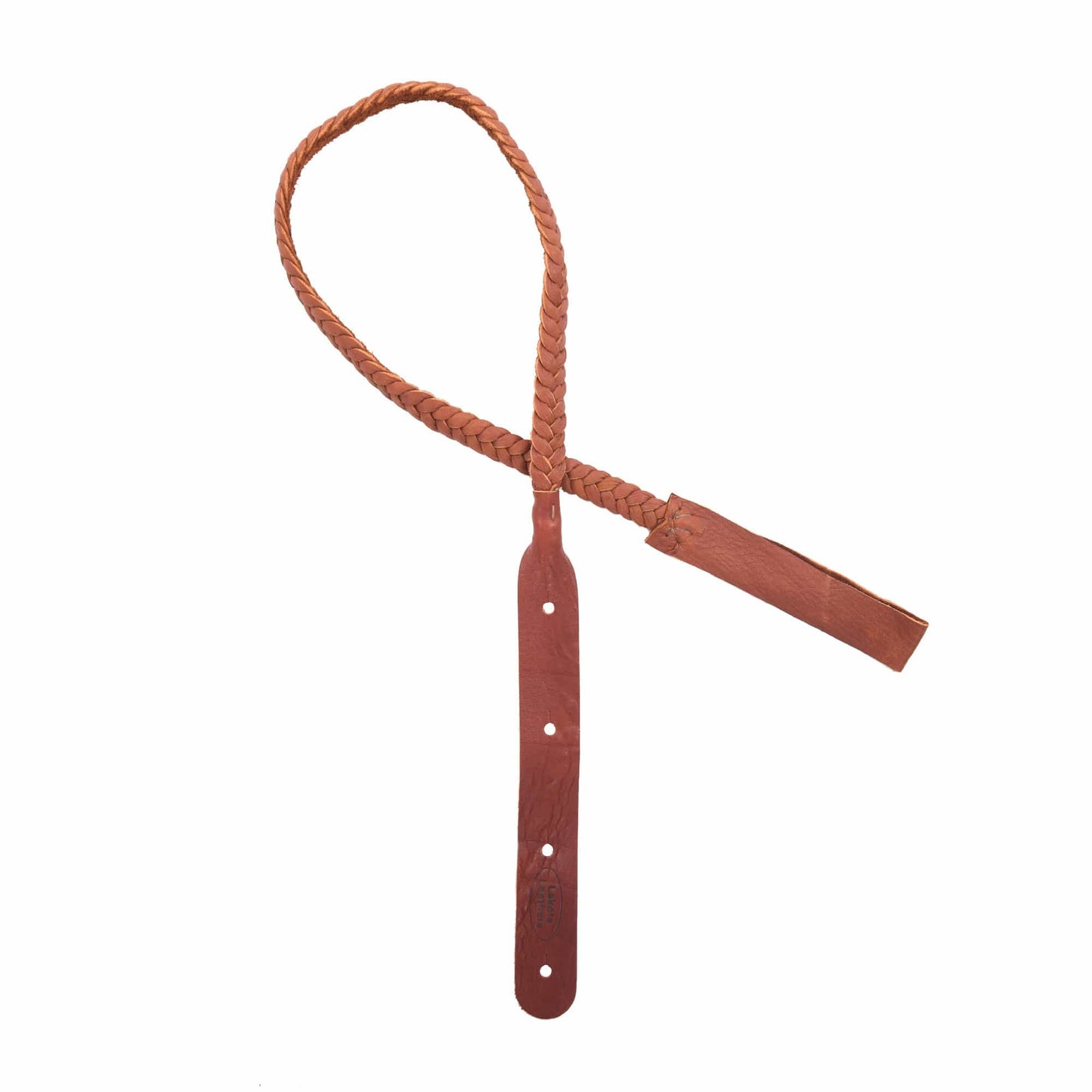 Lakota Leathers Herringbone Mandolin Strap 45" Tobacco Accessories / Straps