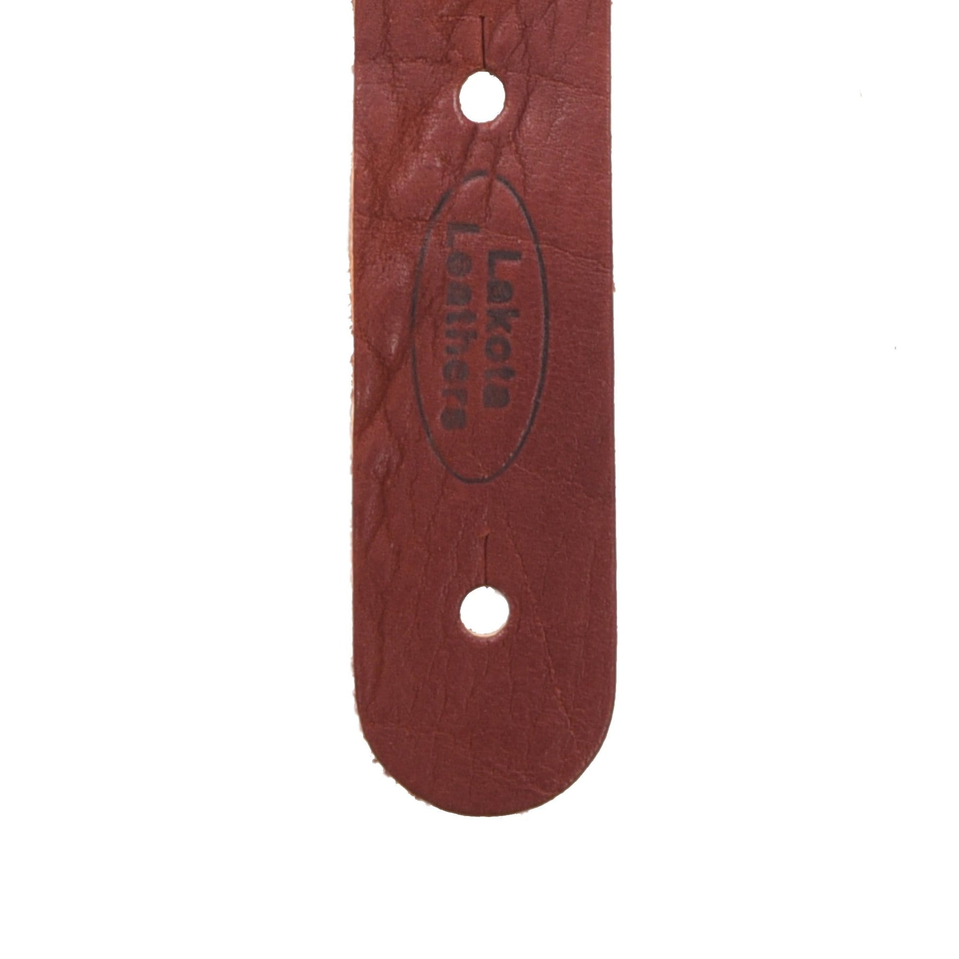 Lakota Leathers Herringbone Mandolin Strap 45" Tobacco Accessories / Straps