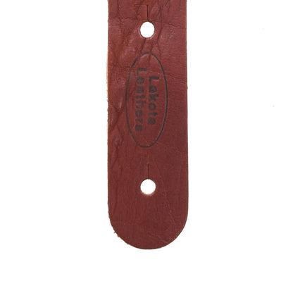 Lakota Leathers Herringbone Mandolin Strap 45" Tobacco Accessories / Straps