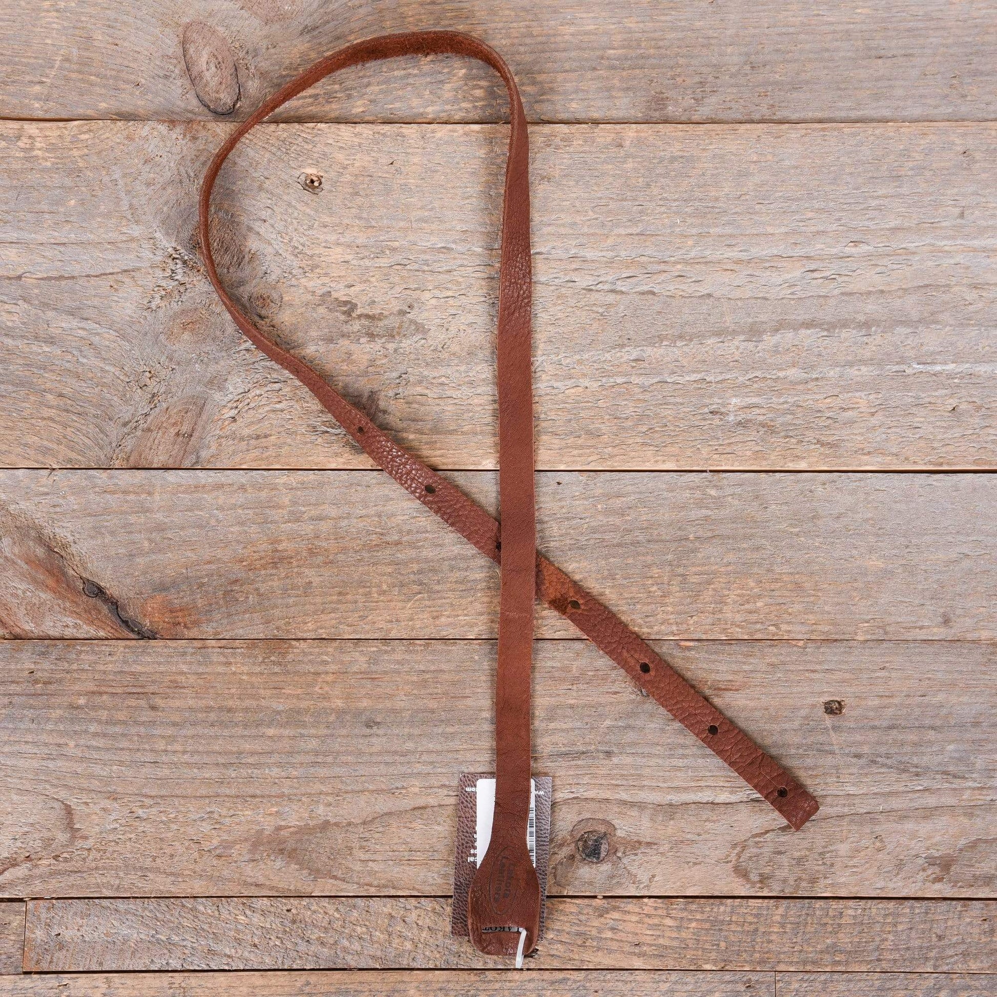 Lakota Leathers Mandolin Non-Braided Strap 48" Mahogany Accessories / Straps