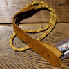 Lakota Leathers Mandolin Strap Round Braid 43 Inch Gold & Tan Accessories / Straps