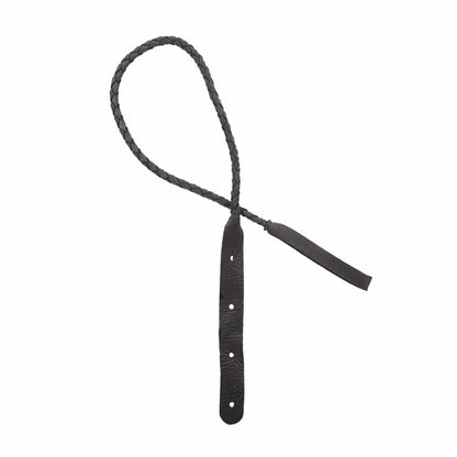 Lakota Leathers Round Braid Mandolin Strap 43" Black Accessories / Straps