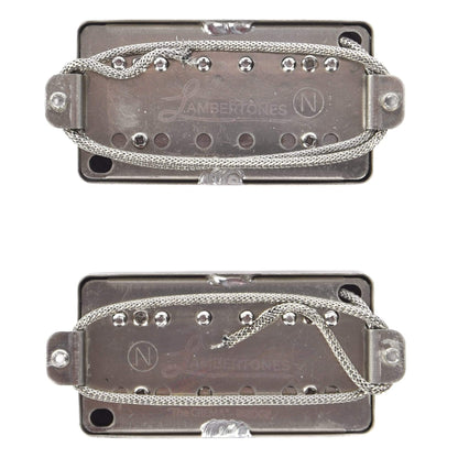 Lambertones The Crema Humbucker Set Aged Nickel Covers 2-Conductor Parts / Guitar Pickups