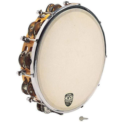 LP CP 10 Inch Tunable Wood Double Row Tambourine Drums and Percussion / Auxiliary Percussion