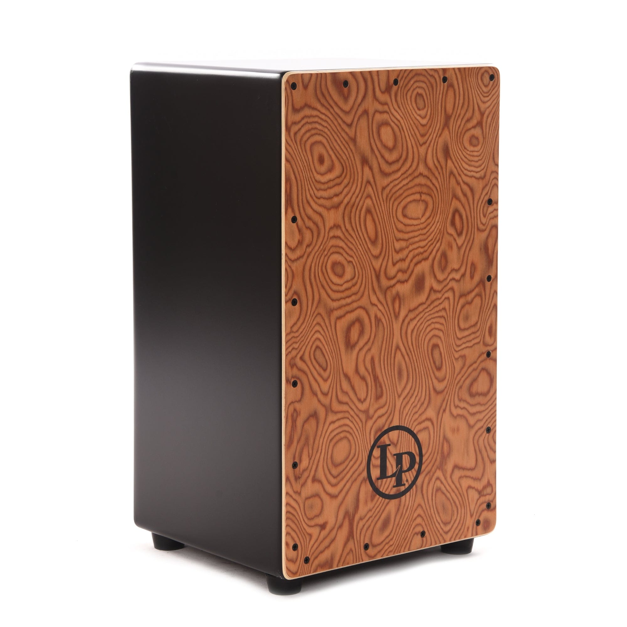 LP Black Box Cajon Black w/Figured Cerise Faceplate & Bag Chicago