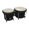 LP Aspire Series Black Magic Bongos Black Galaxy Sparkle Lacquer Drums and Percussion / Hand Drums / Congas and Bongos
