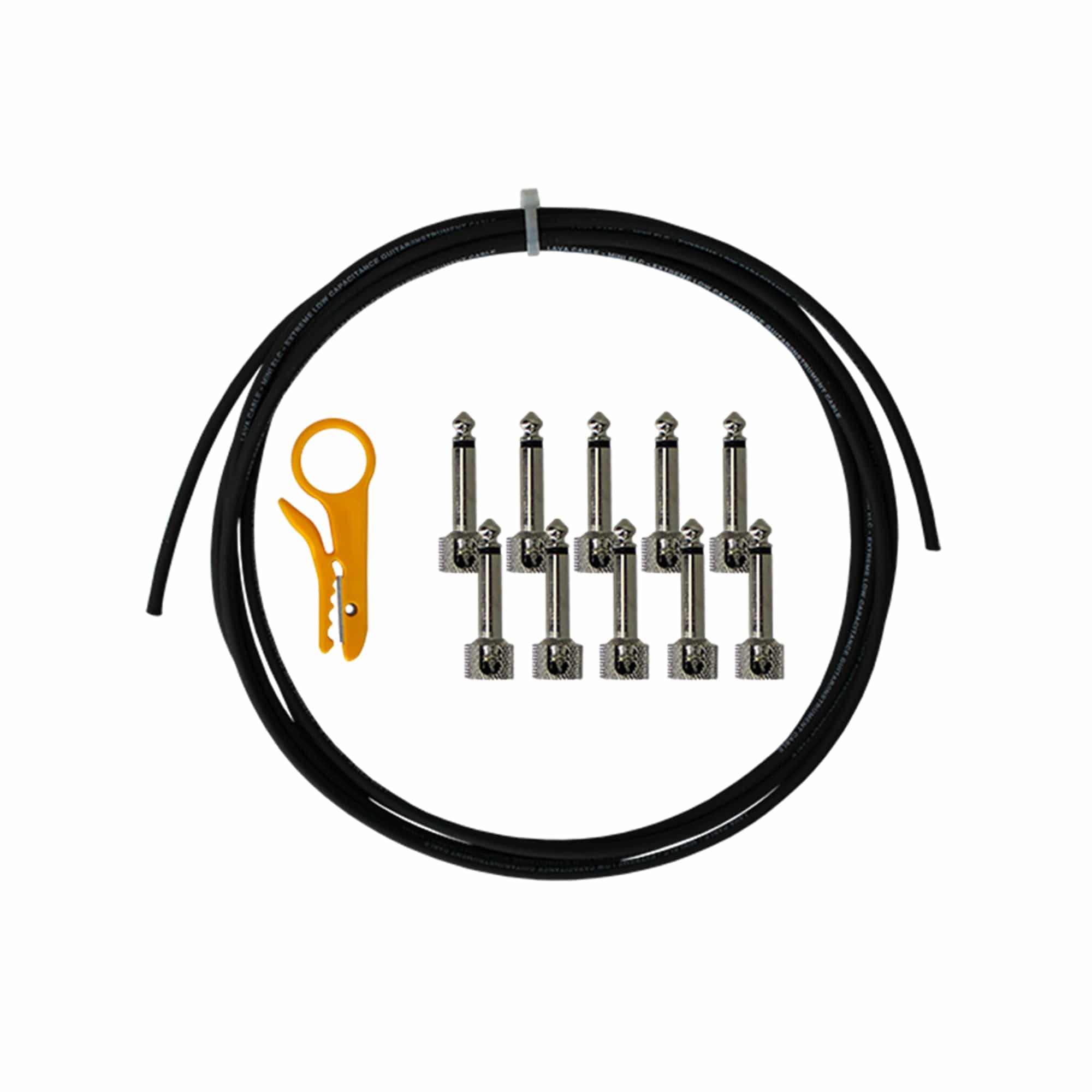Lava Piston Solder-Free Pedalboard Kit Orange w/5' Cable & 12 Angle Plugs Accessories / Cables