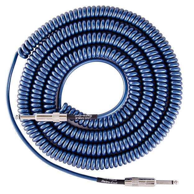 Lava Super Coil Instrument Cable 35' Straight-Straight Metallic Blue Accessories / Cables