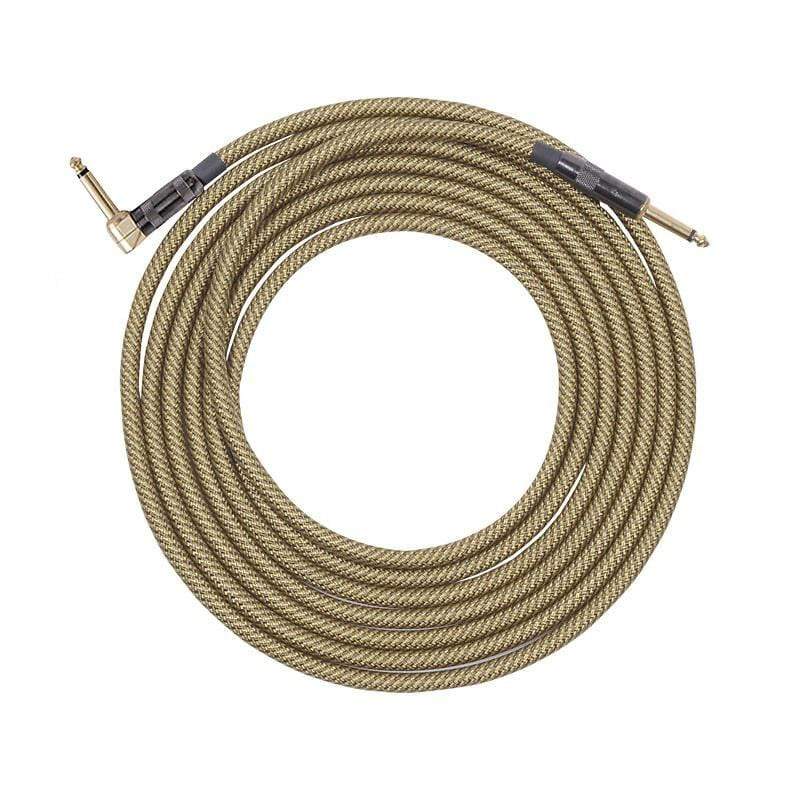 Lava Vintage Tweed 1/4 Inch Instrument Cable 15' Angle-Straight Accessories / Cables