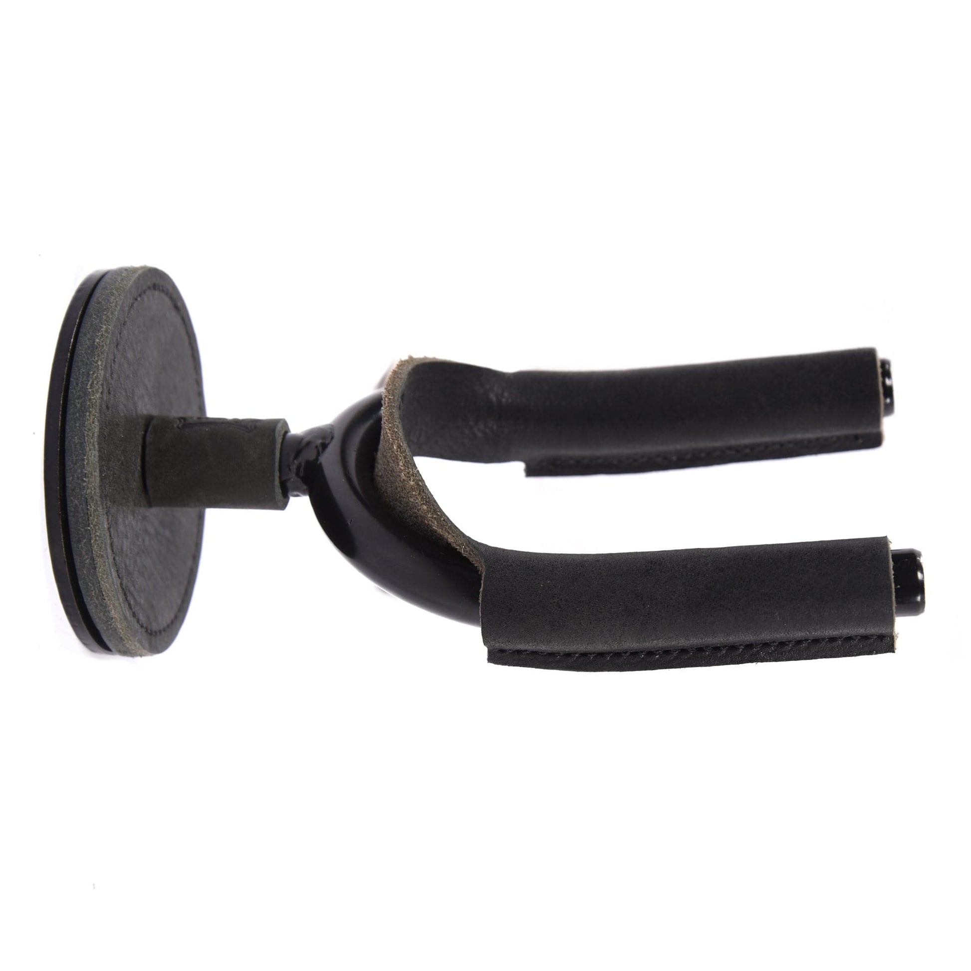 Levy's Forged Steel Guitar Hanger w/Black Metal & Black Veg-Tan Leather Yoke Wraps Accessories / Stands