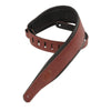 Levy's 2.5 Inch Signature Series Garment Leather Guitar Strap - Burgundy Accessories / Straps