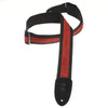 Levy's 2 Inch Designer Series Cotton/Suede Guitar Strap w/Tri-Glide Adjustment - Black Accessories / Straps