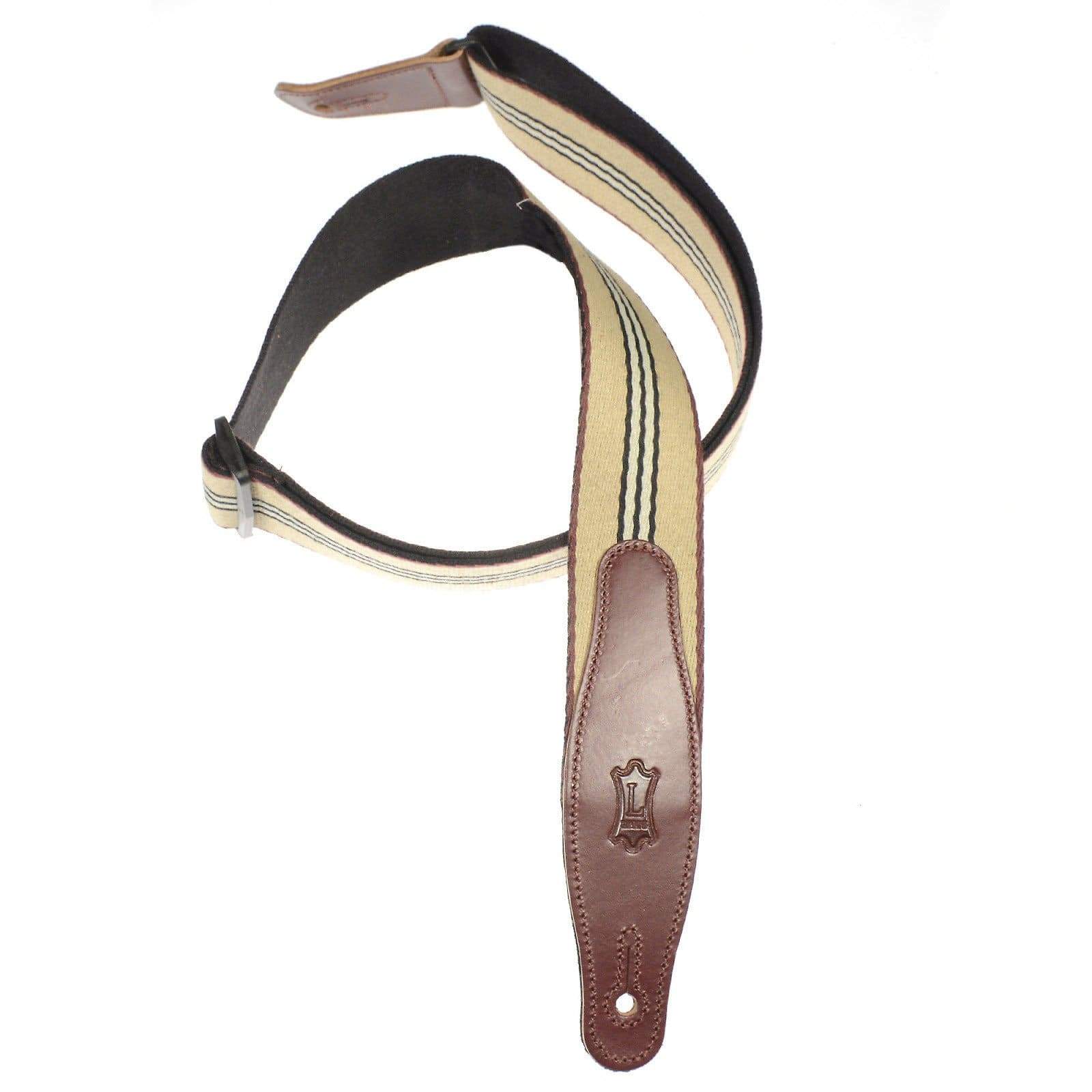 Levy's 2 Inch Woven Guitar Strap with Leather Ends and Tri-Glide Adjustment - Pattern 2 Accessories / Straps