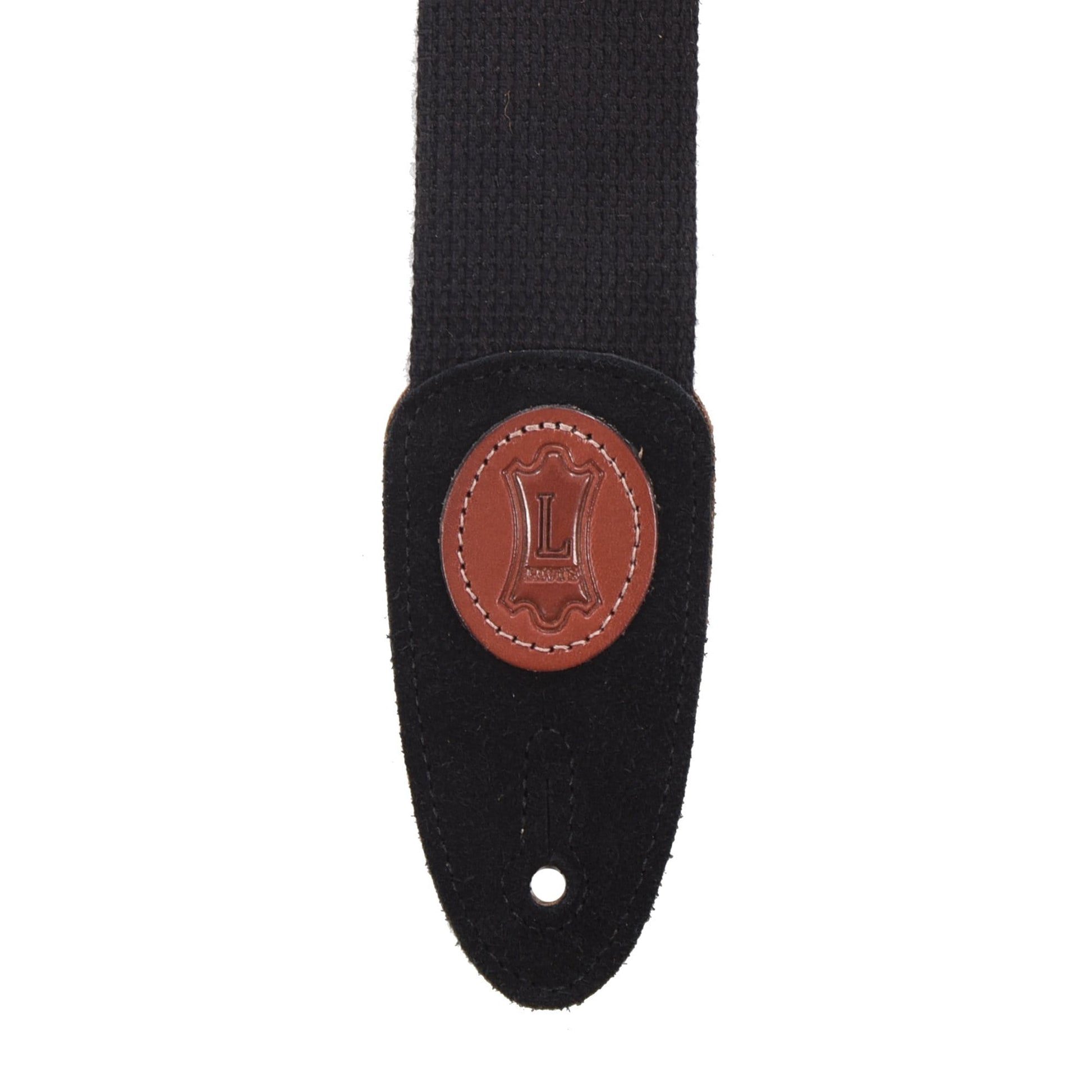 Levy's 2" Wide Black Cotton Guitar Strap Accessories / Straps