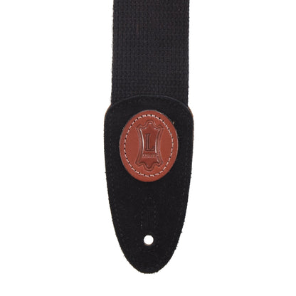 Levy's 2" Wide Black Cotton Guitar Strap Accessories / Straps