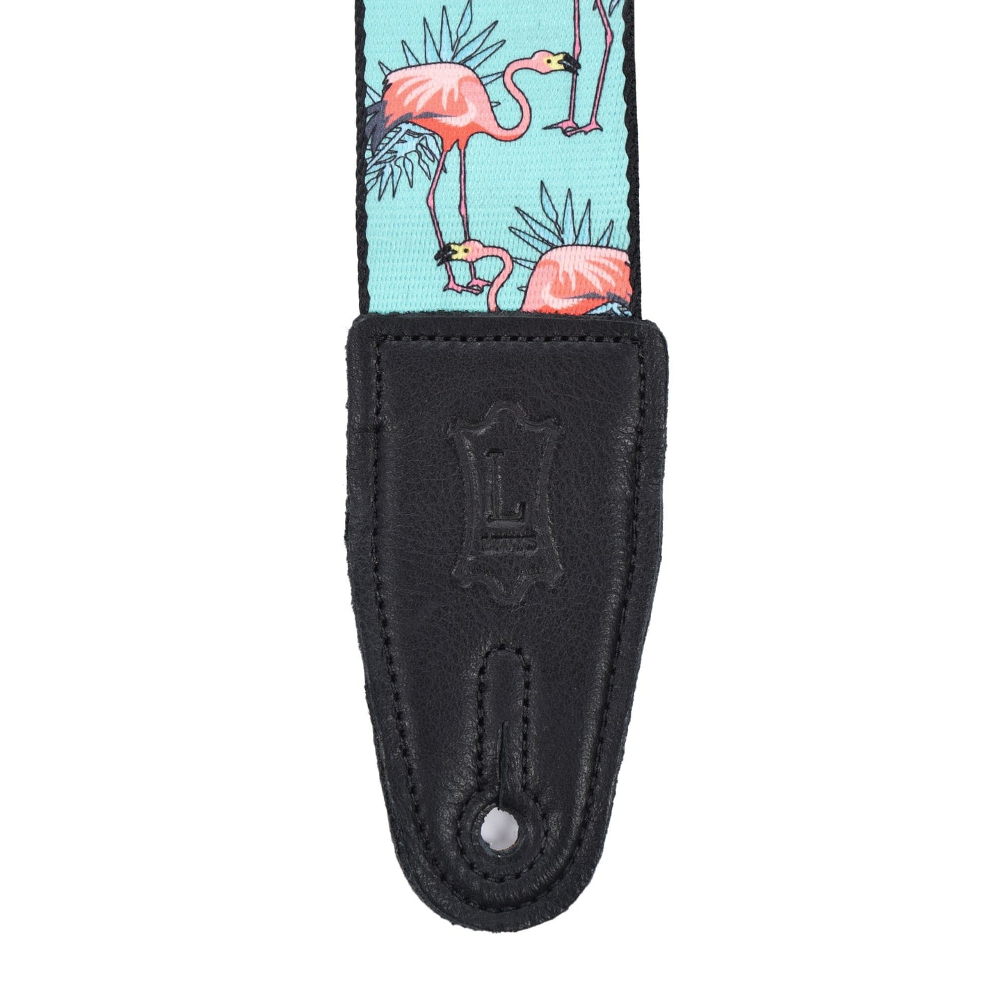 Levy's 2" Wide Polyester Guitar Strap Flamingos Motif Accessories / Straps