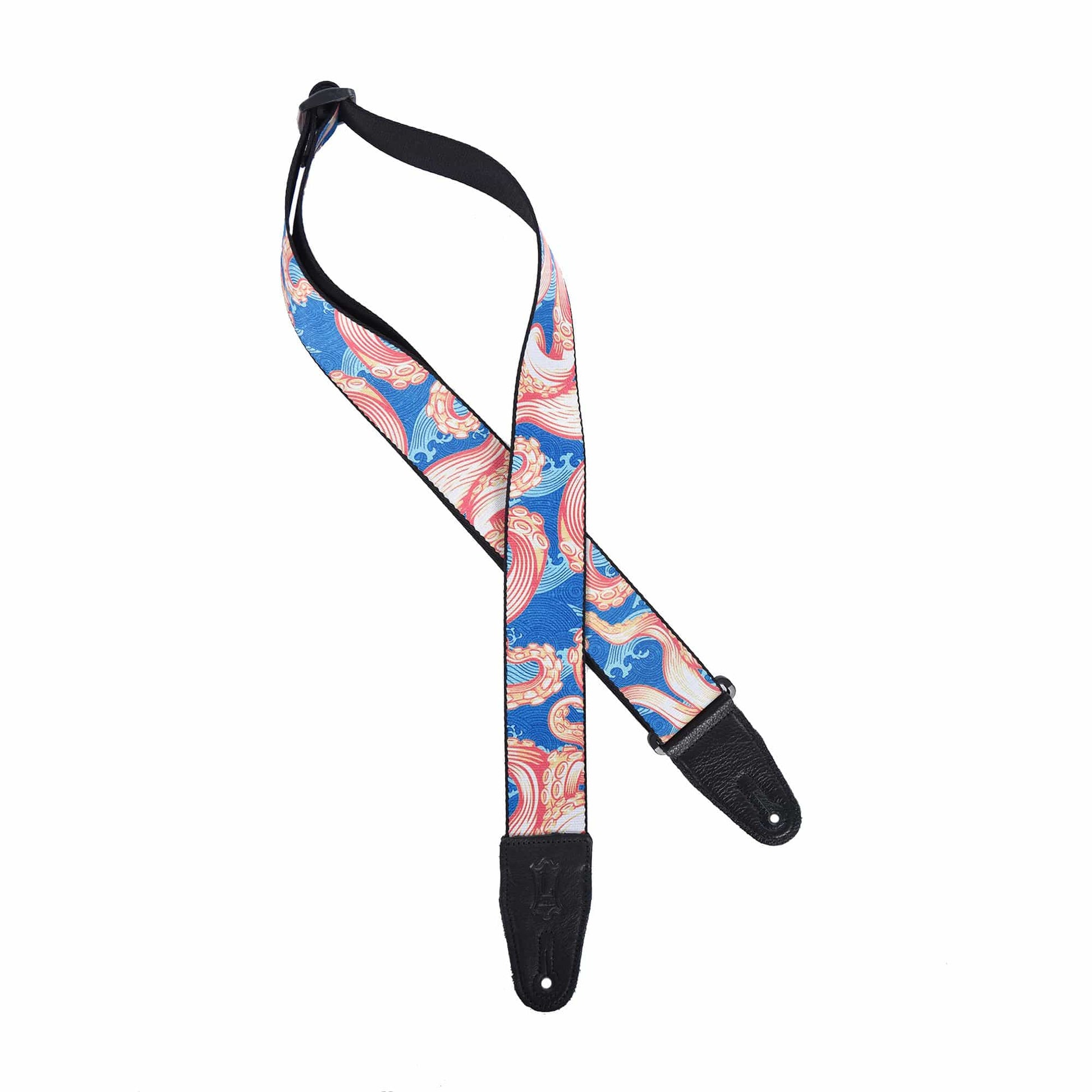 Levy's 2" Wide Polyester Guitar Strap Tentacles & Waves Motif Accessories / Straps
