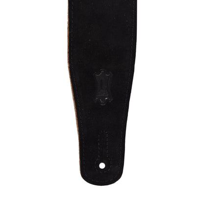 Levy's Classic Series 2.5" Wide Suede Guitar Strap Black Accessories / Straps