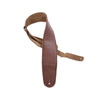 Levy's Classic Series 3.5" Wide Padded Garment Leather Bass Strap Brown Accessories / Straps