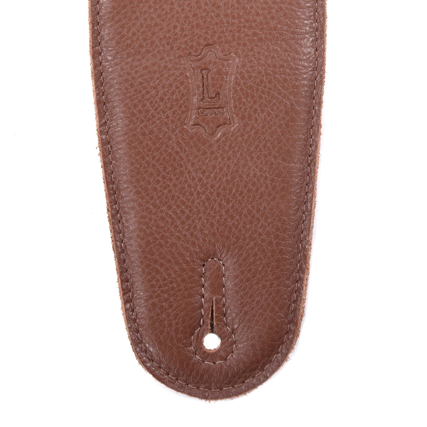 Levy's Classic Series 3.5" Wide Padded Garment Leather Bass Strap Dark Brown Accessories / Straps