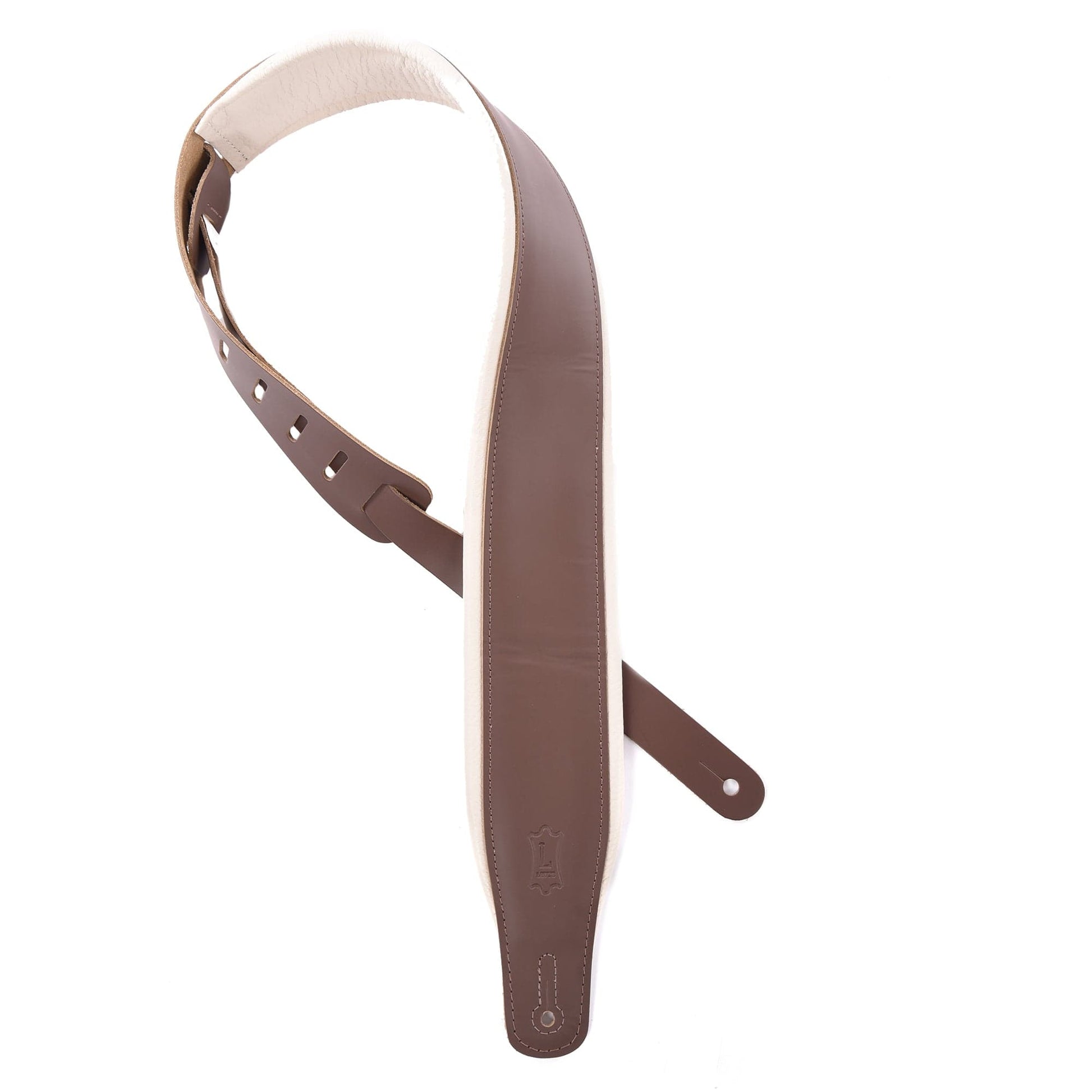 Levy's Classic Series 3" Wide Top Grain Leather Guitar Strap Brown Accessories / Straps