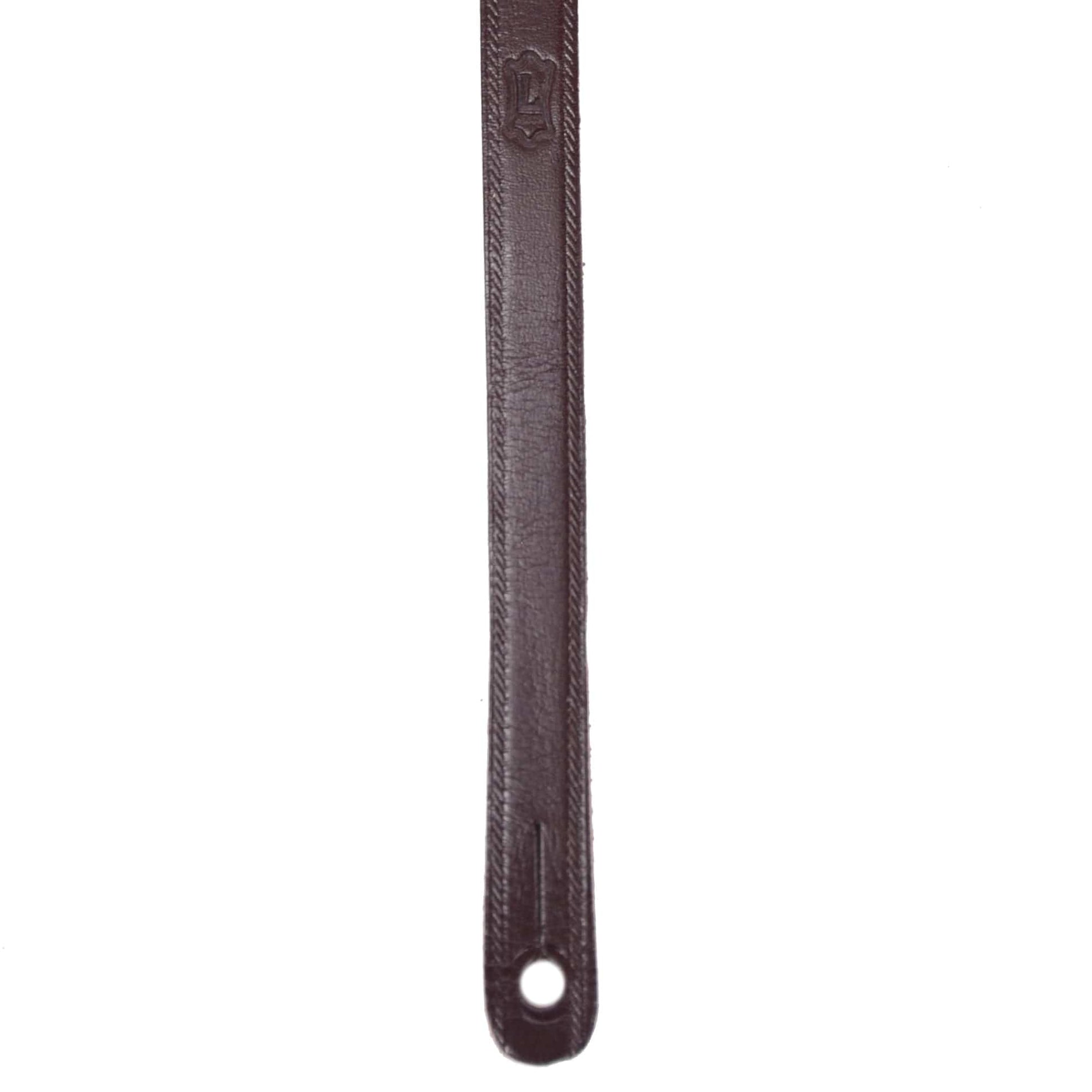 Levy's Country/Western Series 5/8" Wide Veg-Tan Leather Guitar Strap Dark Brown Accessories / Straps