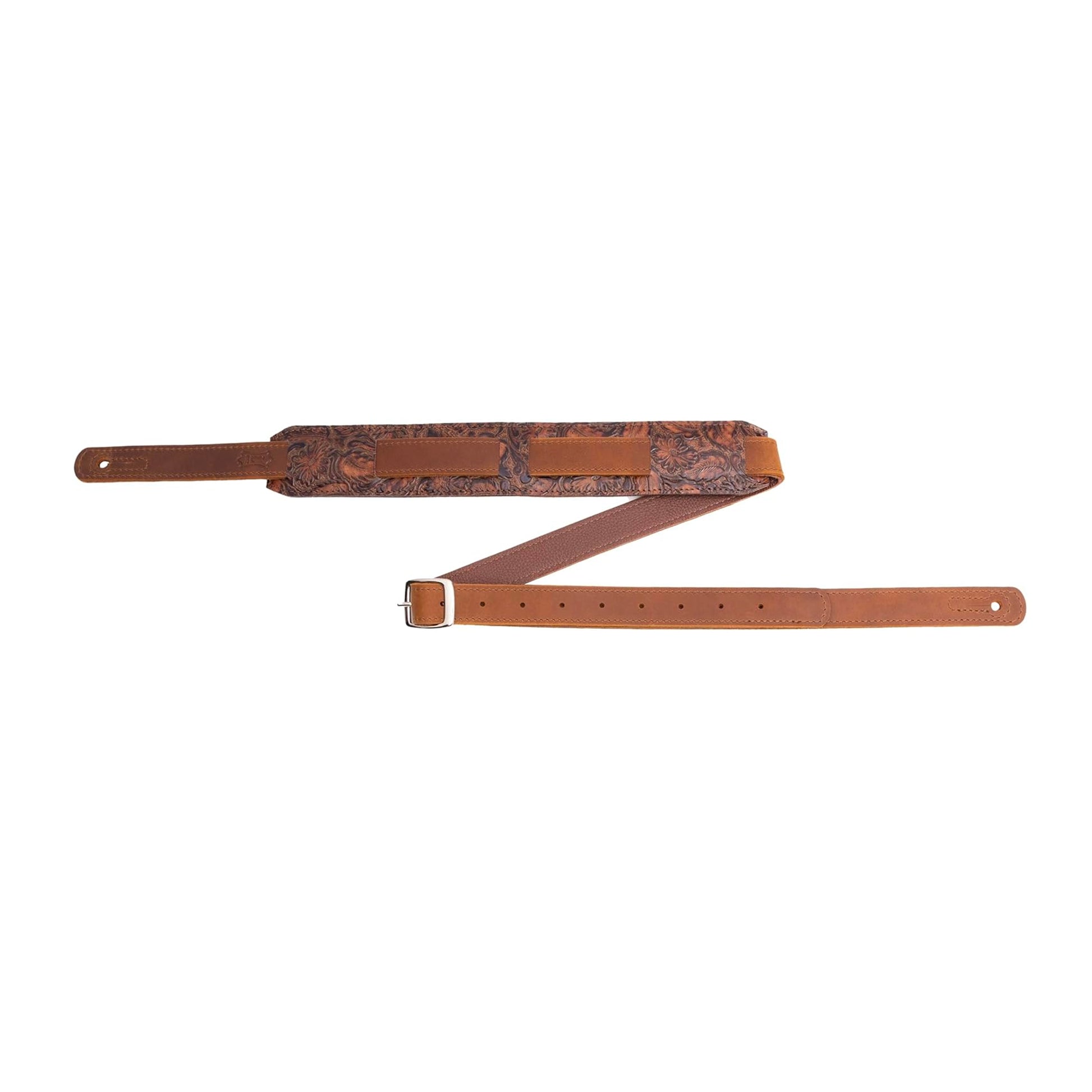 Levy's Florentine Leather Saddle-Style Guitar Strap Brown Accessories / Straps