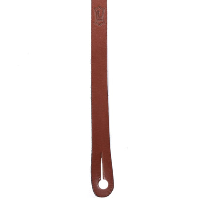 Levy's Folk Instrument Series 1/2" Wide Veg-Tan Leather Mandolin Strap Brown Accessories / Straps
