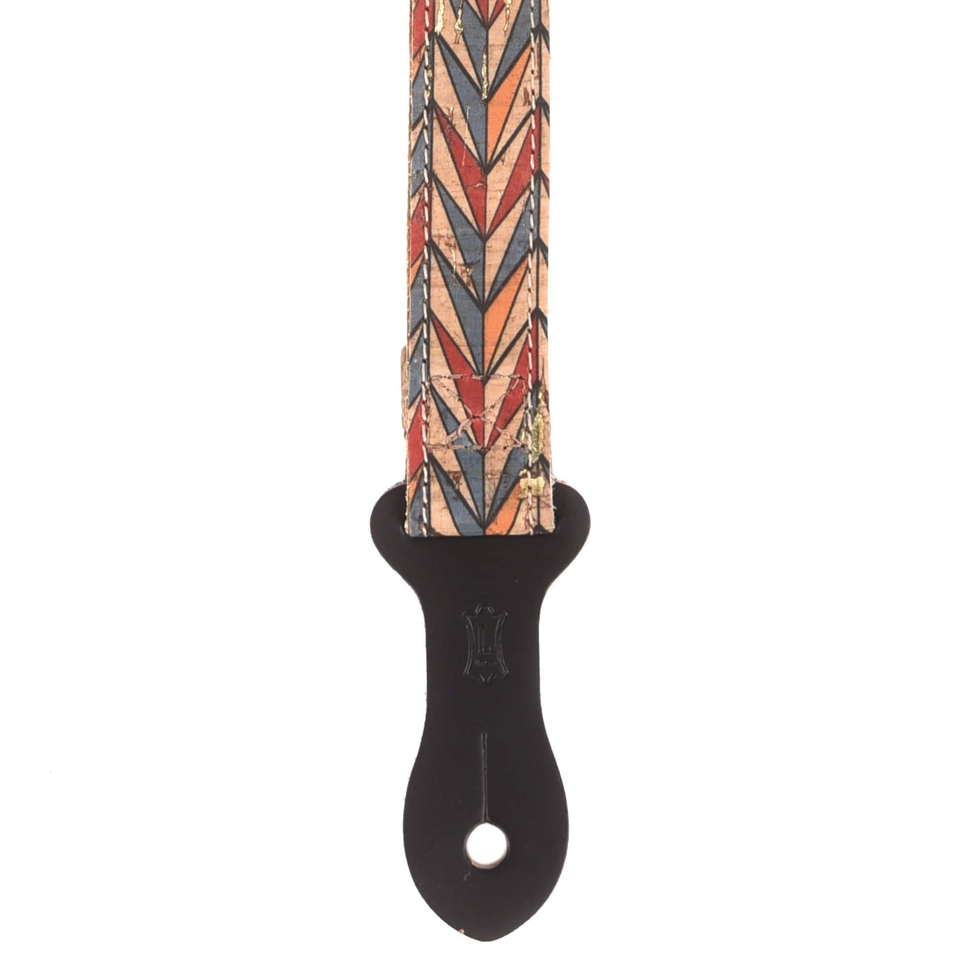 Levy's Folk Instrument Series 1" Wide Cork Mandolin Ukulele Strap Chevron Accessories / Straps