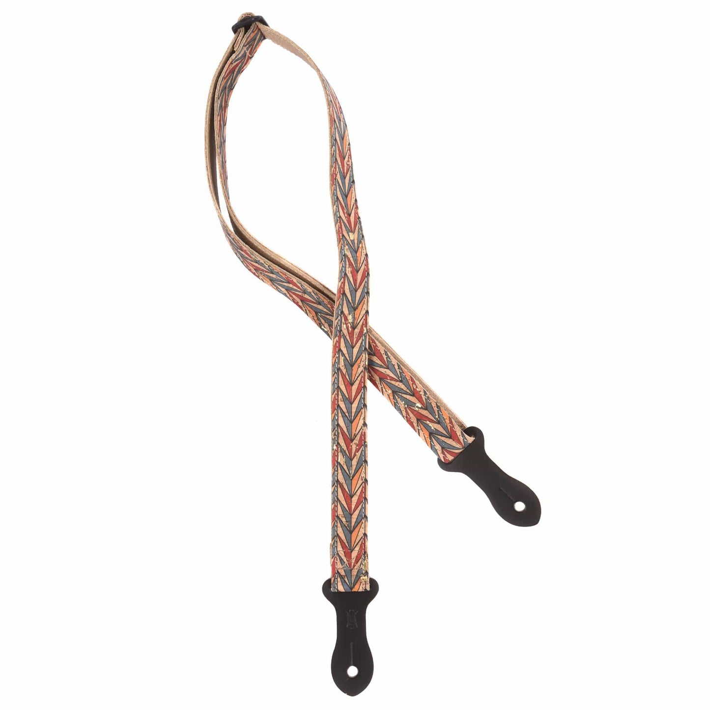 Levy's Folk Instrument Series 1" Wide Cork Mandolin Ukulele Strap Chevron Accessories / Straps