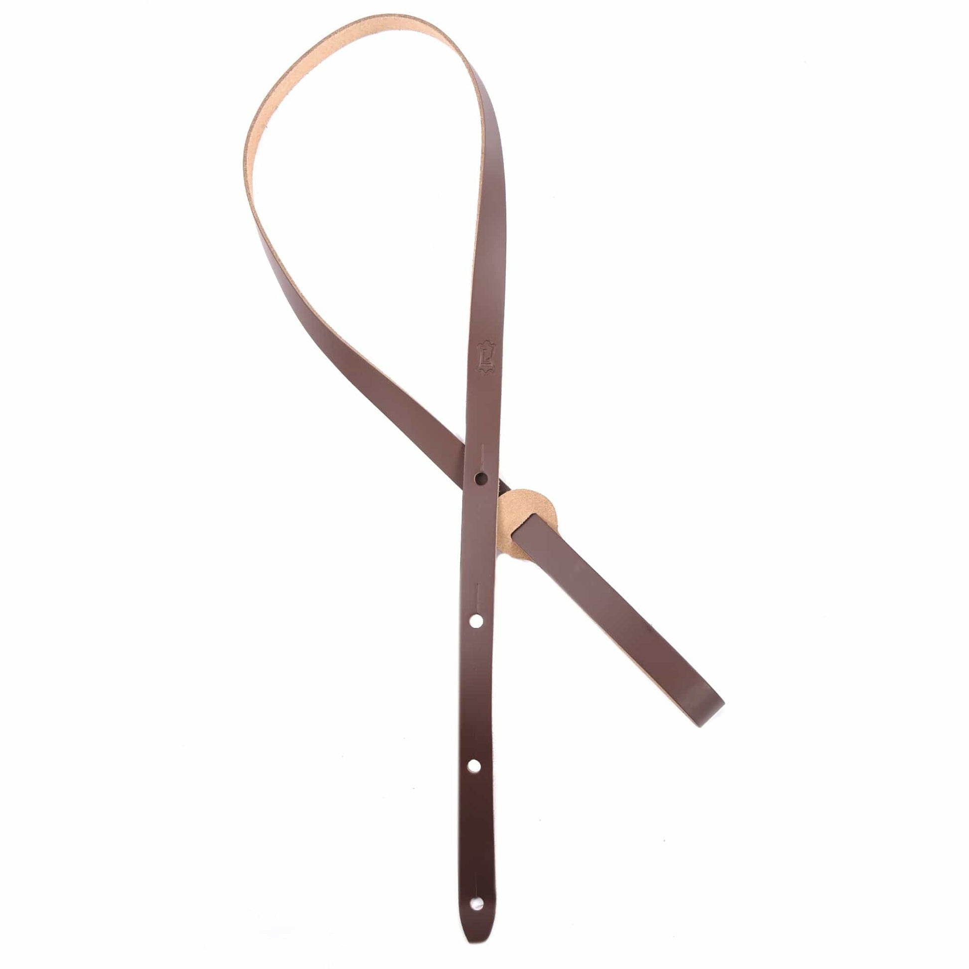 Levy's Folk Instrument Series 3/4" Wide Chrome-Tan Leather Mandolin Strap Brown Accessories / Straps