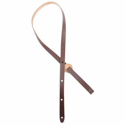 Levy's Folk Instrument Series 3/4" Wide Chrome-Tan Leather Mandolin Strap Brown Accessories / Straps