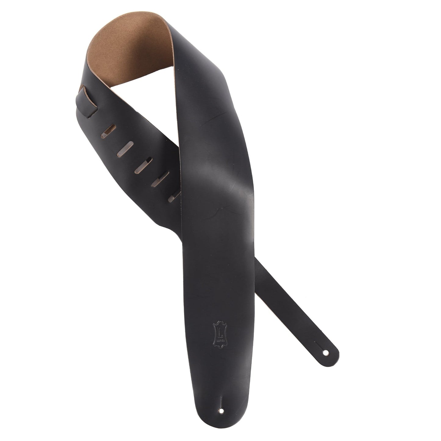 Levy's M4 3.5" Chrome-Tan Leather Bass Strap Black Accessories / Straps