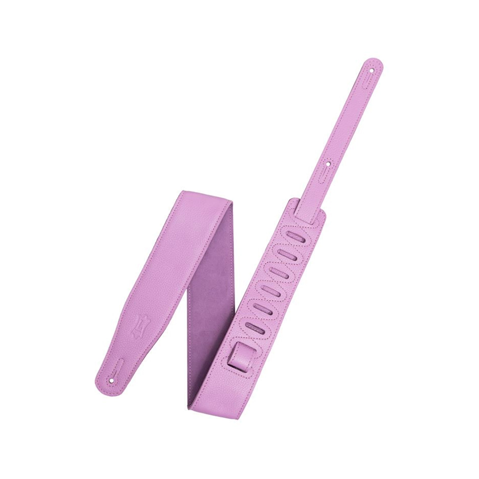 Levy's Pastel Garment Leather Guitar Strap Spring Orchid Accessories / Straps