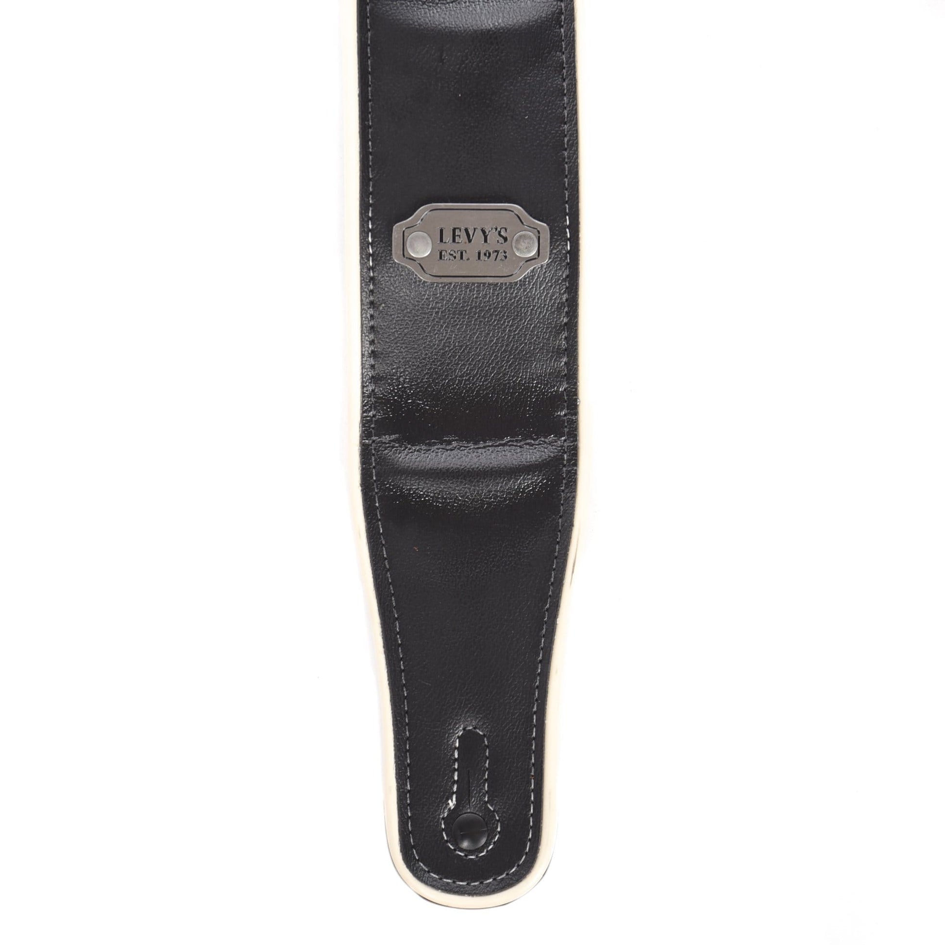 Levy's Rebel Series 2 3/4" Wide Black/Grey Vinyl Guitar Strap Accessories / Straps